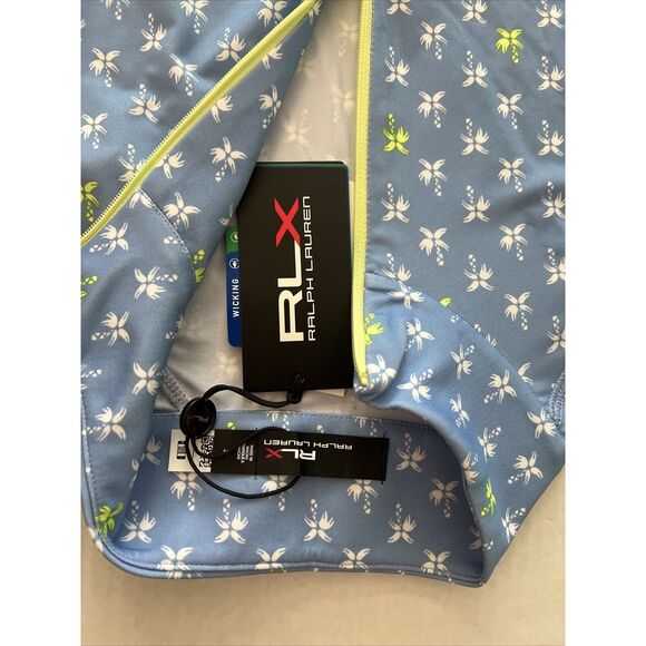 RLX Ralph Lauren Blue Multi Women's Sz M 1/4 Zip Golf L/S Shirt NWT - Picture 4 of 6